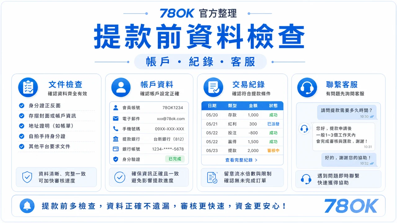 3A 娛樂城資訊怎麼核對?TU 整理入口、活動條件與遊戲資料 4 TU 3A 提款前資料圖,包含帳戶、交易與客服