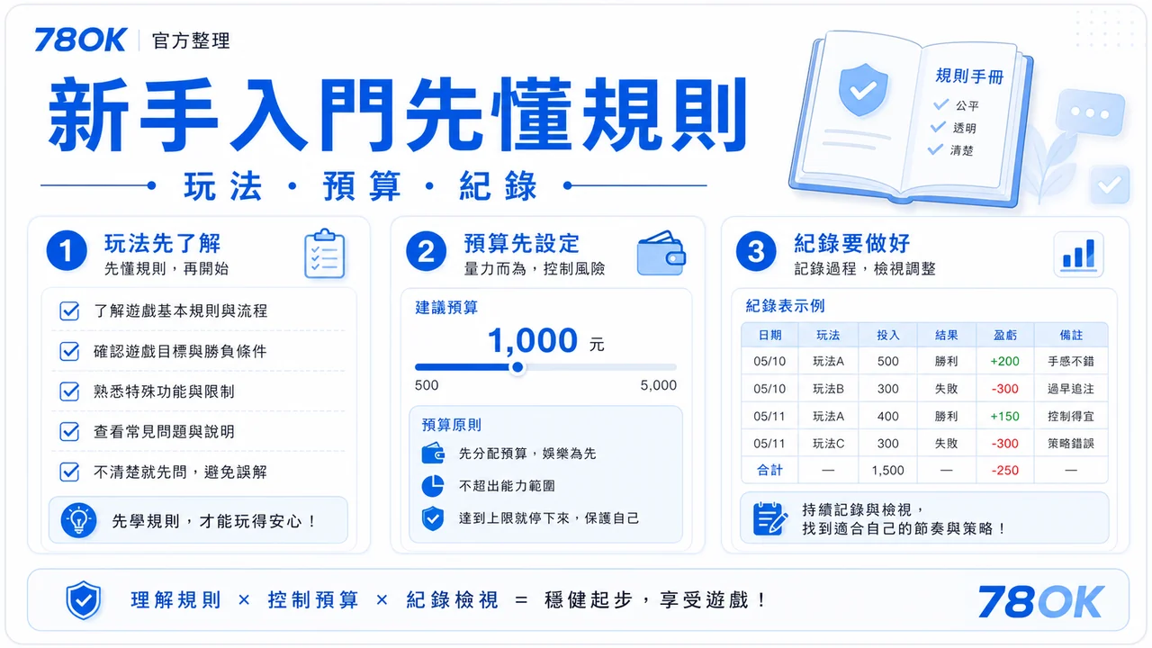 娛樂城新手怎麼開始?TU 整理規則、風險與預算檢查 2 TU 新手規則與預算圖,包含玩法、預算與紀錄